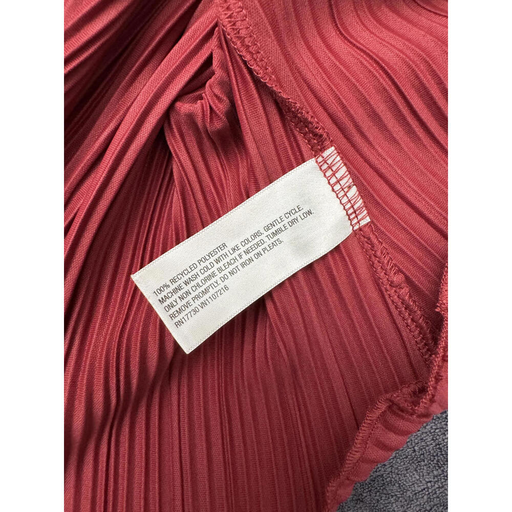 Ingrid & Isabel Blouse Red Boho Cinched Waist Top Flowy V Neck Women’s Large - Picture 4 of 6